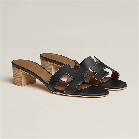 hermes oasis sandals black|Hermes oran sandals women.